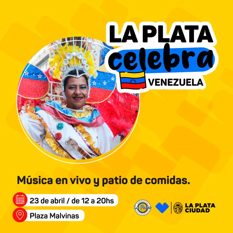 La cultura venezolana conquista la plaza Islas Malvinas con gastronomía, música y danza