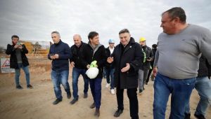 Kicillof recorrió los avances de la construcción de la nueva Planta Potabilizadora en Ensenada