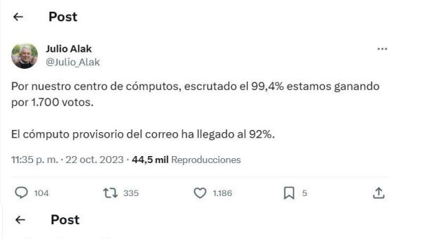 Garro y Alak se autoproclaman ganadores