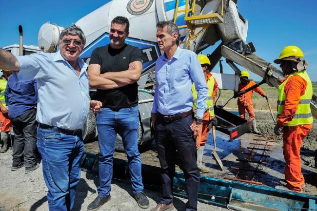 Katopodis y Raitelli  recorrieron obras viales en Brandsen