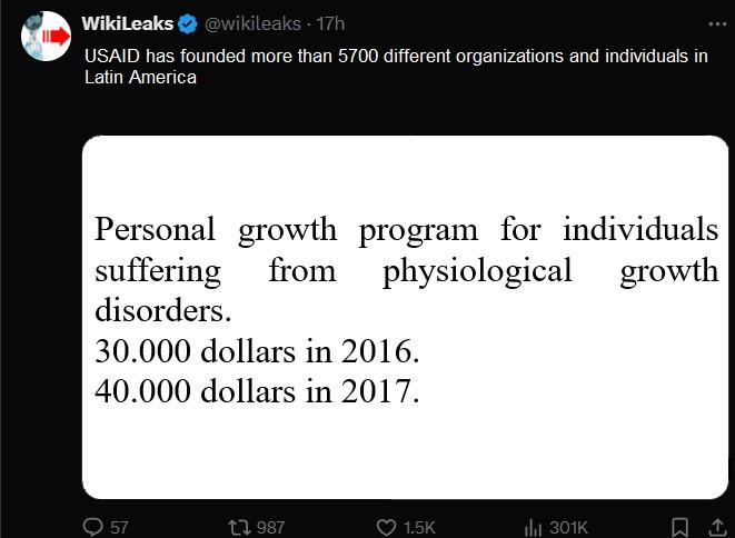 “Crecimiento personal de la gente con acondroplasia”: WikiLeaks contó en qué gastaban dinero en USAID