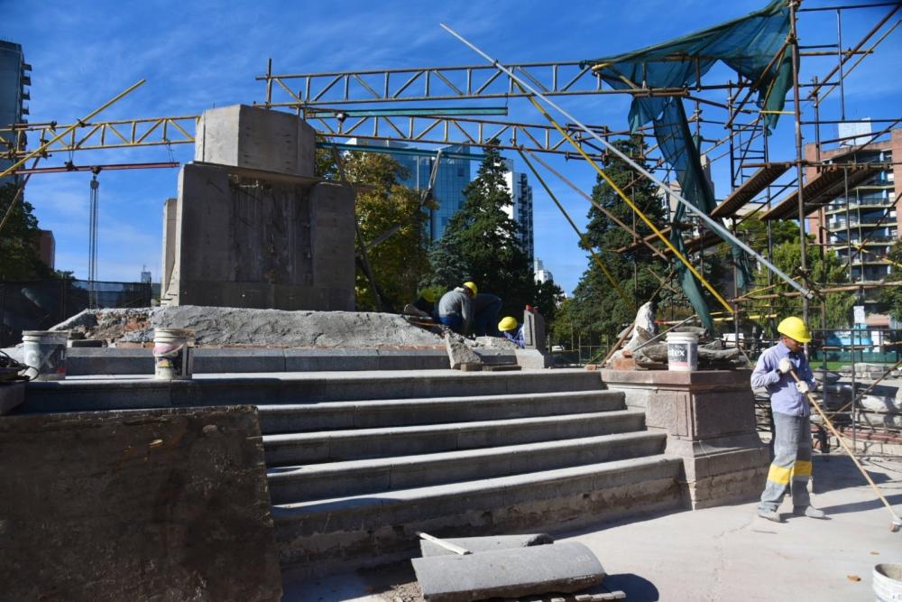Plan de Recuperación del Espacio Público: la obra de Plaza Italia alcanzó un 75% de ejecución